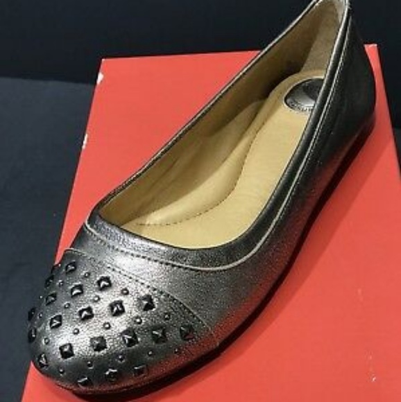 Nurture by Lamaze Shoes | Nurture Pewter Flats With Studded Toe | Poshmark